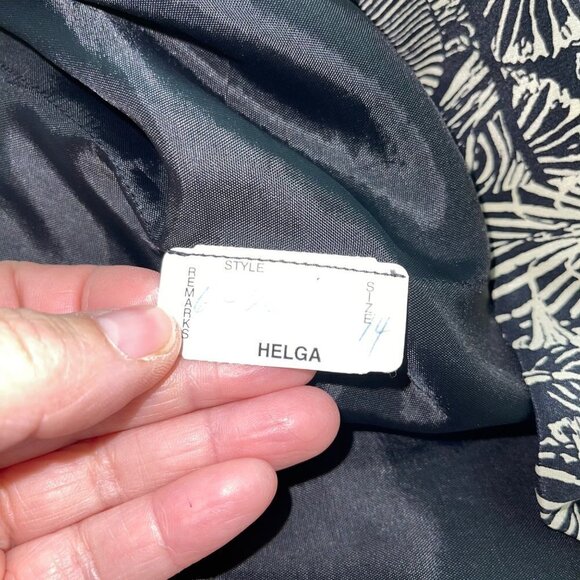 Wayne Kastning For Helga Shift Dress Size 14 Womens Vintage Long Sleeve Lined - Picture 6 of 16